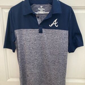Fanatics Atlanta Braves Navy and Gray Polo Shirt